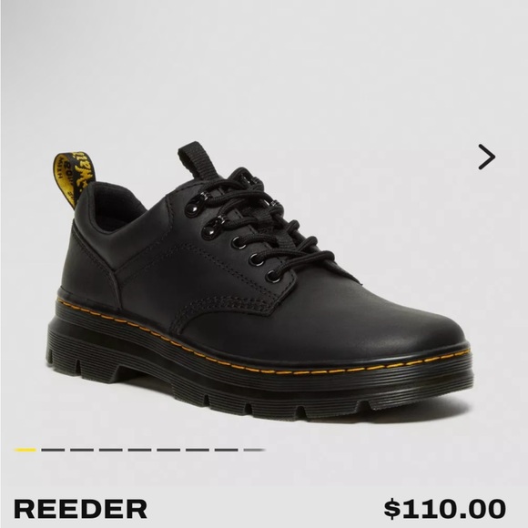 New Dr. Martens Black Leather Men's Shoes - Picture 2 of 5